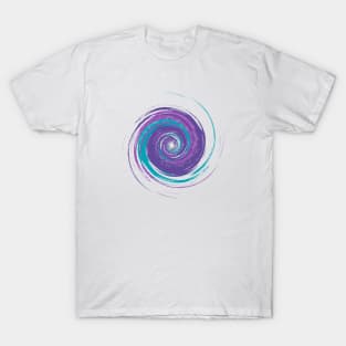 Colorful swirl in purple and blue color T-Shirt